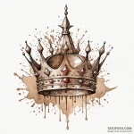Crown, tattoo sketch design, sepia tone sketc… — эскиз тату (№1749929787_0, 14.06.2025 19:36) — Tatufoto.com