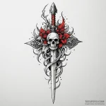 Ice blade with bone hilt, tattoo flash sheet… — эскиз тату (№1749934714_0, 14.06.2025 20:58) — Tatufoto.com