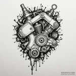 Ignition key turning in a high-performance en… — эскиз тату (№1749934982_0, 14.06.2025 21:03) — Tatufoto.com