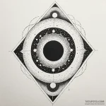 Black hole, tattoo line art, black and grey t… — эскиз тату (№1749935991_0, 14.06.2025 21:19) — Tatufoto.com