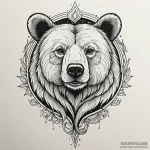 Aurora bear with glowing fur, tattoo drawing… — эскиз тату (№1749937533_0, 14.06.2025 21:45) — Tatufoto.com