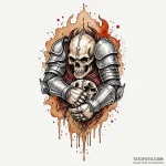 Knight’s gauntlet crushing a demonic skull, t… — эскиз тату (№1749939713_0, 14.06.2025 22:21) — Tatufoto.com