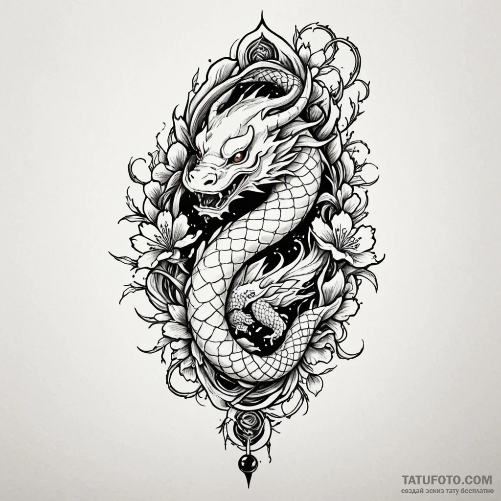 Barbed vines cracking stone, tattoo drawing o... - эскиз тату (№1749940262_0, 14.06.2025 22:31) — Tatufoto.com