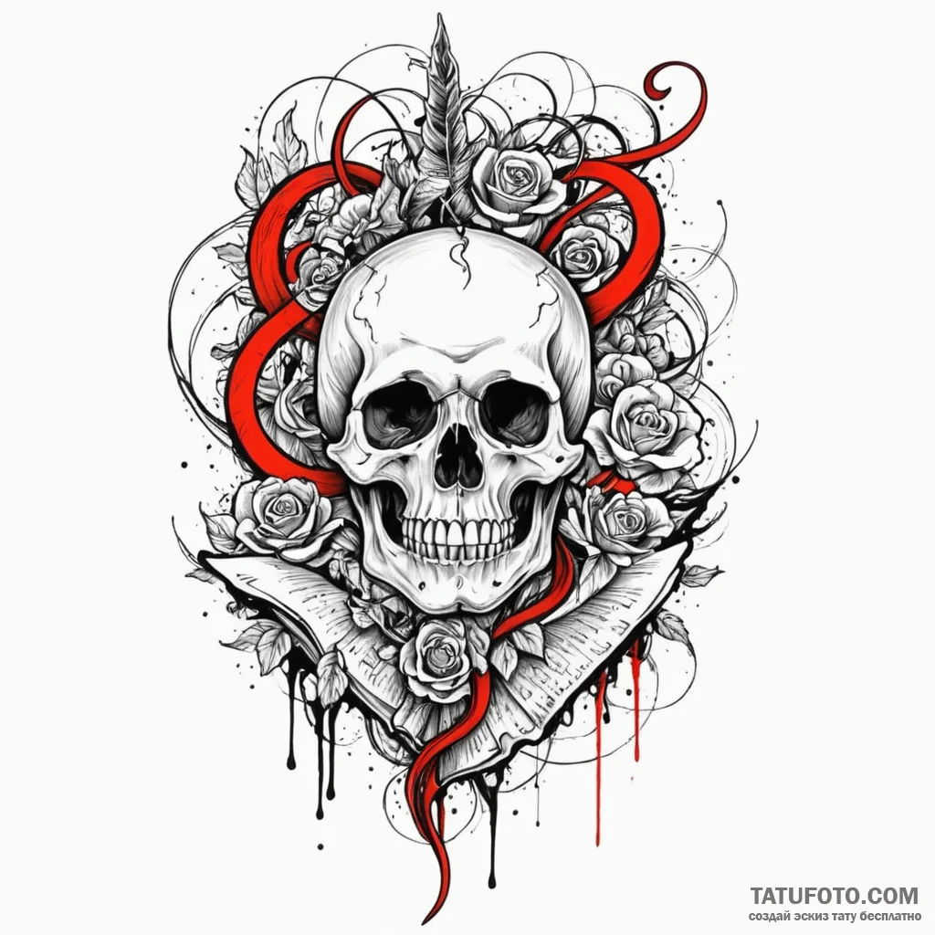Old manuscript bound in bone, tattoo sketch d... - эскиз тату (№1749940398_0, 14.06.2025 22:33) — Tatufoto.com