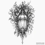 Lantern crowned in ivy, concept art for tatto… — эскиз тату (№1749941346_0, 14.06.2025 22:49) — Tatufoto.com