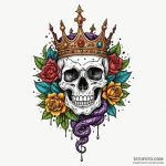 Etched crown shattered by serpent, tattoo fla… — эскиз тату (№1749942912_0, 14.06.2025 23:15) — Tatufoto.com