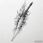 Haunted dagger devouring celestial flame, tat… — эскиз тату (№1749944233_0, 14.06.2025 23:37) — Tatufoto.com