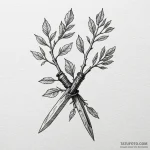 Grafting knife joining two different branches… — эскиз тату (№1749944845_0, 14.06.2025 23:47) — Tatufoto.com