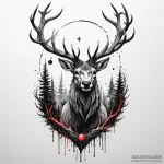 Angelic stag in cosmic forest, tattoo sketch… — эскиз тату (№1749944911_0, 14.06.2025 23:48) — Tatufoto.com