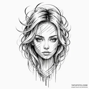 Glitch art effect - эскиз тату (№1749945655_0, 15.06.2025 00:00) — Tatufoto.com
