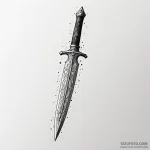 Obsidian blade forged in frost, artistic tatt… — эскиз тату (№1749945794_0, 15.06.2025 00:03) — Tatufoto.com