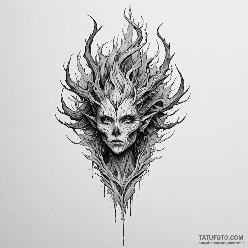 Untouched staff beneath spectral rift, artist... - эскиз тату (№1749946614_0, 15.06.2025 00:16) — Tatufoto.com