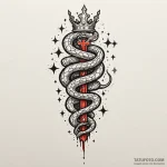 Ivory serpent crowned with starlight, tattoo… — эскиз тату (№1749947437_0, 15.06.2025 00:30) — Tatufoto.com