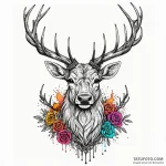 Crown of shadows atop stag, tattoo line art,… — эскиз тату (№1749948446_0, 15.06.2025 00:47) — Tatufoto.com