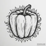 A classic bell pepper, vibrant,, tattoo drawi… — эскиз тату (№1749951844_0, 15.06.2025 01:44) — Tatufoto.com