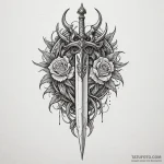 A broken sword of a knight, tattoo sketch des… — эскиз тату (№1749955641_0, 15.06.2025 02:47) — Tatufoto.com