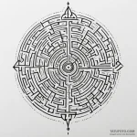 Labyrinth map inked on skin, tattoo sketch de… — эскиз тату (№1749955850_0, 15.06.2025 02:50) — Tatufoto.com