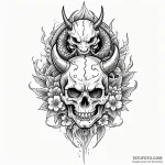 Outlaw’s crossed revolvers over a skull, ink… — эскиз тату (№1749956402_0, 15.06.2025 03:00) — Tatufoto.com