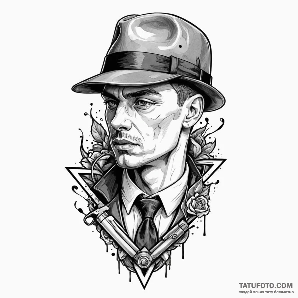 The peaky blinders' razor blade cap, tattoo l... - эскиз тату (№1749956612_0, 15.06.2025 03:03) — Tatufoto.com