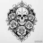 Shield, tattoo drawing outline, chicano tatto… — эскиз тату (№1749958332_0, 15.06.2025 03:32) — Tatufoto.com