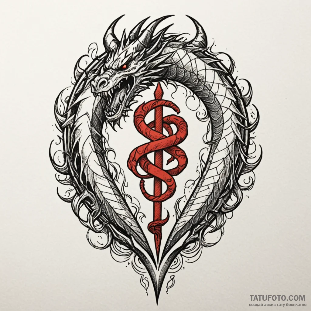 Dragon claw etched with runes, tattoo flash s... - эскиз тату (№1749959098_0, 15.06.2025 03:44) — Tatufoto.com