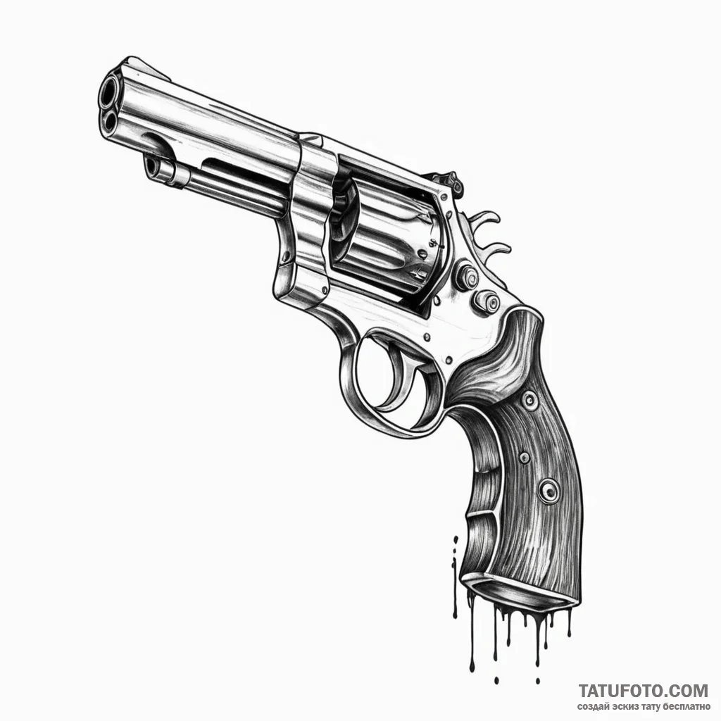 Revolver - эскиз тату (№1749960157_0, 15.06.2025 04:02) — Tatufoto.com
