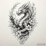 Robotic hand holding a real flower, ink illus… — эскиз тату (№1749960368_0, 15.06.2025 04:06) — Tatufoto.com