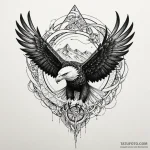 Eagle in a steep dive, talons extended, morph… — эскиз тату (№1749960978_0, 15.06.2025 04:16) — Tatufoto.com