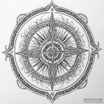 Compass with cardinal directions in runes, ta… — эскиз тату (№1749961250_0, 15.06.2025 04:20) — Tatufoto.com