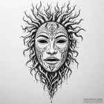 Tree roots devouring ancient mask, tattoo ske… — эскиз тату (№1749962608_0, 15.06.2025 04:43) — Tatufoto.com