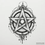 Pentacle, concept art for tattoo, on a clean… — эскиз тату (№1749962817_0, 15.06.2025 04:46) — Tatufoto.com