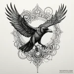 Animated crow with mechanical wing, tattoo li… — эскиз тату (№1749963577_0, 15.06.2025 04:59) — Tatufoto.com