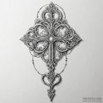 Bone key glowing faintly, concept art for tat… — эскиз тату (№1749963853_0, 15.06.2025 05:04) — Tatufoto.com