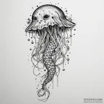 Jellyfish trailing a nebula of stars, tattoo… — эскиз тату (№1749963995_0, 15.06.2025 05:06) — Tatufoto.com