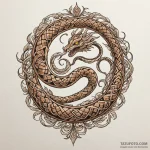 Arabesque serpent coiled in pattern, tattoo d… — эскиз тату (№1749969941_0, 15.06.2025 06:45) — Tatufoto.com
