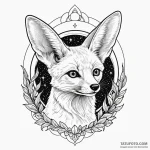 Fennec fox with ears that hold the desert sky… — эскиз тату (№1749970010_0, 15.06.2025 06:46) — Tatufoto.com