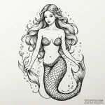 Mermaid — эскиз тату (№1749970216_0, 15.06.2025 06:50) — Tatufoto.com