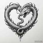 Clawed serpent devouring heart, ink illustrat… — эскиз тату (№1749971870_0, 15.06.2025 07:17) — Tatufoto.com