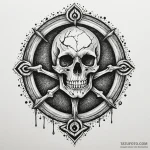 Bone seal broken by force, artistic tattoo sk… — эскиз тату (№1749972588_0, 15.06.2025 07:29) — Tatufoto.com