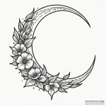Crescent moon pierced by arrow, concept art f… — эскиз тату (№1749972803_0, 15.06.2025 07:33) — Tatufoto.com