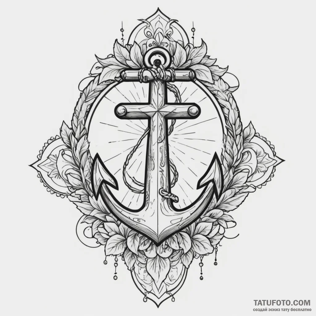 Ornament, concept art for tattoo, old school... - эскиз тату (№1749973495_0, 15.06.2025 07:44) — Tatufoto.com