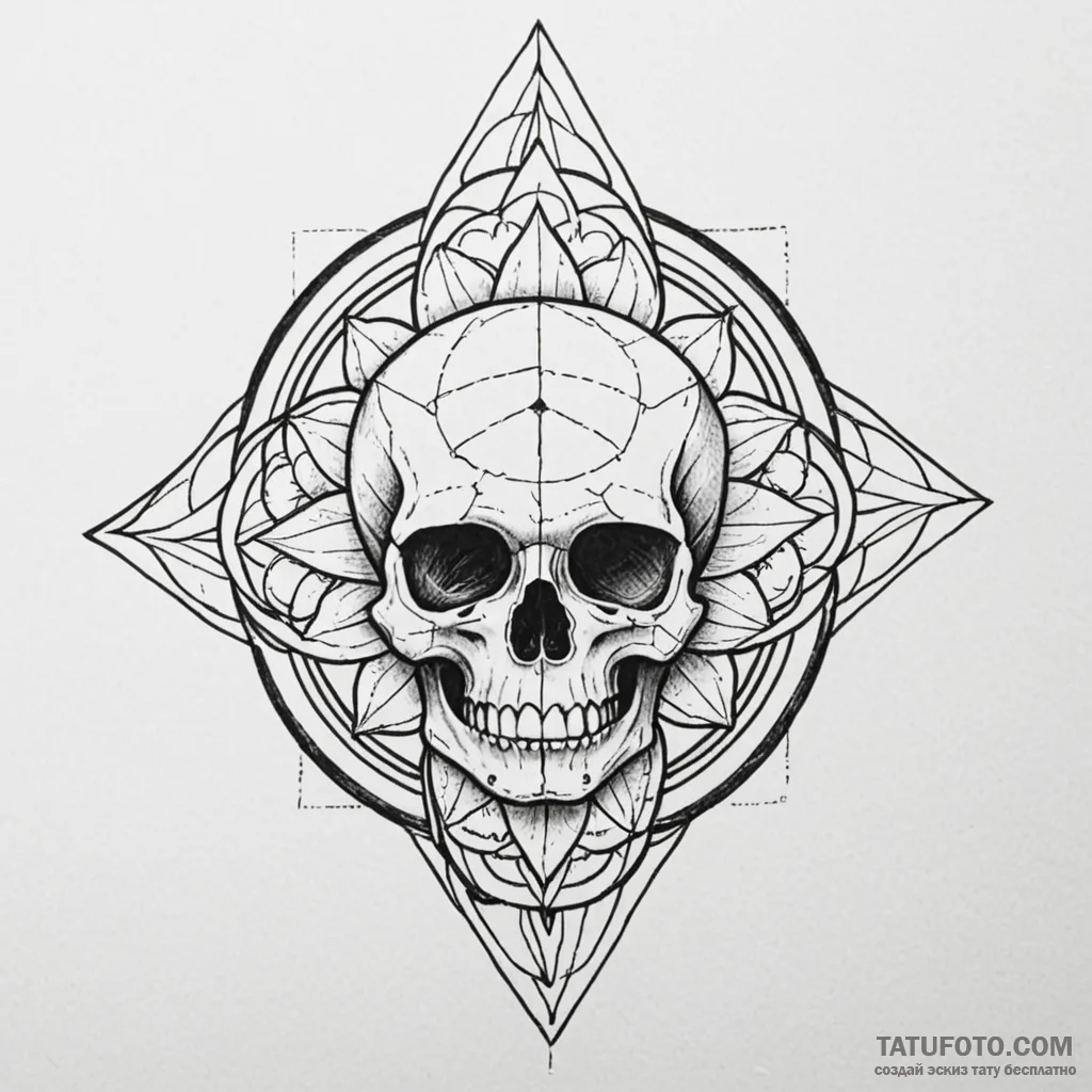 Cracked crown resting on skull, tattoo drawin... - эскиз тату (№1749975506_0, 15.06.2025 08:18) — Tatufoto.com