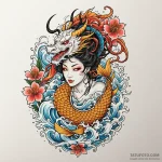 Valkyrie, tattoo line art, irezumi japanese t… — эскиз тату (№1749976462_0, 15.06.2025 08:34) — Tatufoto.com