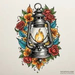 Lantern resting on ancient tome, tattoo flash… — эскиз тату (№1749977424_0, 15.06.2025 08:50) — Tatufoto.com