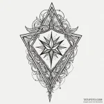 Kite shield with burning sigil, tattoo flash… — эскиз тату (№1749978180_0, 15.06.2025 09:03) — Tatufoto.com