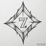 Zzz’s sleeping symbol, tattoo line art, on a… — эскиз тату (№1749978389_0, 15.06.2025 09:06) — Tatufoto.com