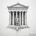Parthenon, a symbol of enduring democracy and… — эскиз тату (№1749978524_0, 15.06.2025 09:08) — Tatufoto.com