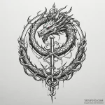 Dragon seal cracking open, tattoo drawing out… — эскиз тату (№1749979150_0, 15.06.2025 09:19) — Tatufoto.com