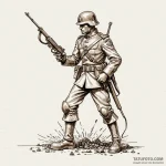 A detailed broken toy soldier, discarded,, co… — эскиз тату (№1749981937_0, 15.06.2025 10:05) — Tatufoto.com