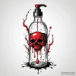 Poison bottle dripping shadows, tattoo drawin… — эскиз тату (№1749982006_0, 15.06.2025 10:06) — Tatufoto.com